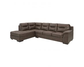 Maderla 2-Piece Sectional with LAF Chaise in Walnut