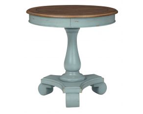 Mirimyn Accent Table in Teal and Brown