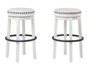 Valebeck Bar Height Stool in White and Black