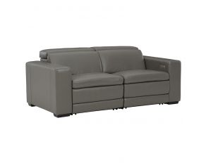 Texline 3-Piece Power Reclining Sectional in Gray