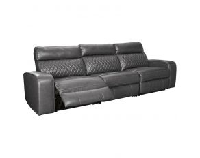 Samperstone 3-Piece Power Reclining Sectional in Gray