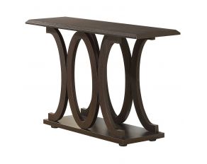 C-Shaped Base Sofa Table in Cappuccino