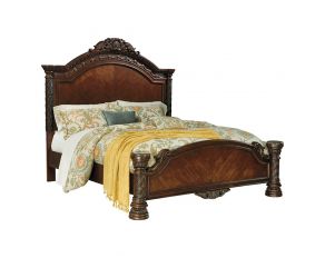 North Shore Queen Panel Bed in Dark Brown