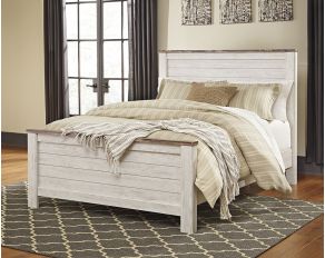 Willowton Queen Panel Bed in Whitewash