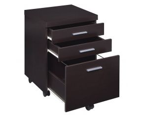 Skylar 3-Drawer Mobile File Cabinet in Cappuccino