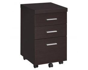 Skylar 3-Drawer Mobile Storage Cabinet Cappuccino