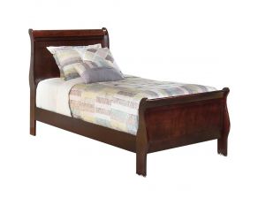 Alisdair Twin Sleigh Bed in Dark Brown