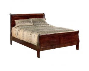 Alisdair Queen Sleigh Bed in Dark Brown