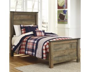 Trinell Casual Twin Panel Bed in Brown