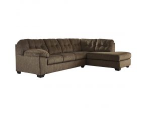 Accrington 2-Piece Sleeper Sectional with RAF Chaise in Earthy Brown