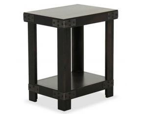 Industrial Chairside Table in Ghost Black