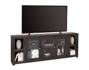 Avery Loft 84 Console with 3 Doors in Ghost Black