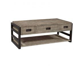 Grayson Lift Top Cocktail Table in Cinder Gray