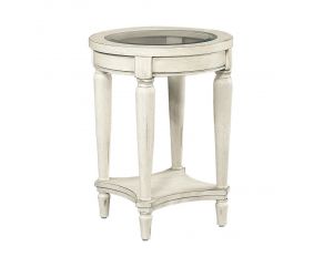 Radius Round Chairside Table in Alabaster