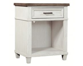 Caraway 1 Drawer Nightstand in Aged Ivory