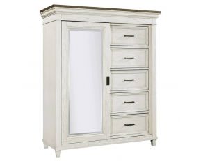 Caraway Sliding Door Chest in Aged Ivory