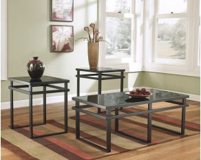 Ashley Furniture Laney 3Pc Occasional Table Set  in Black