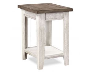 Eastport Chairside Table in Drifted White