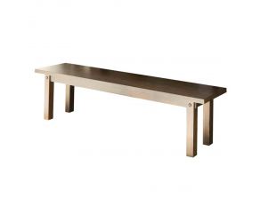 Calandra Wooden Rectangle Bench in Vintage Java