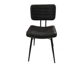 Partridge Padded Side Chairs in Espresso And Black
