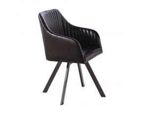 Swivel Dining Chair in Black