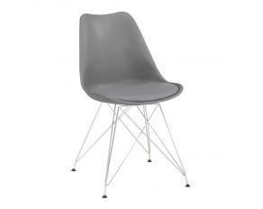 Athena Upholstered Side Chairs in Grey