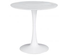 Arkell 30-Inch Round Pedestal Dining Table in White