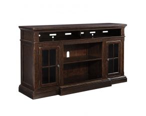 Ashley Furniture Roddinton XL TV Stand with Fireplace Option in Dark Brown