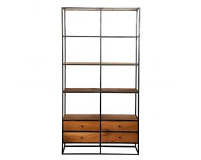 Belcroft 4-Drawer Etagere in Natural Sheesham And Black