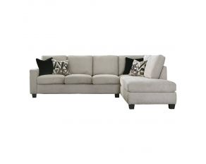 Whitson Cushion Back Upholstered Sectional in Stone