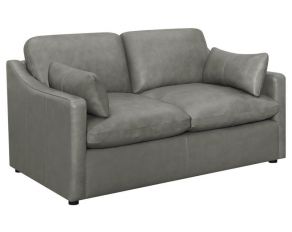 Grayson Sloped Arm Upholstered Loveseat Grey