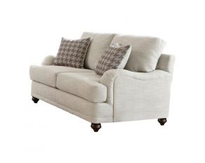 Glenn Cushion Back Loveseat in Light Grey