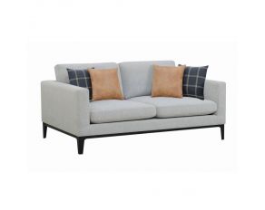 Apperson Cushioned Back Sofa in Light Grey