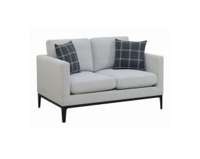Apperson Cushioned Back Loveseat in Light Grey