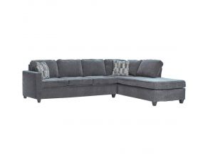 Mccord 2 Piece Cushion Back Sectional in Dark Grey