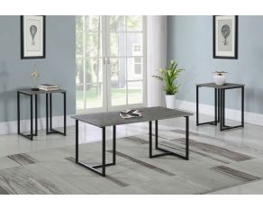 Hartsook 3-Piece Occasional Set in Weathered Grey And Black