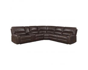 Brunson 3-Piece Motion Sectional in Brown