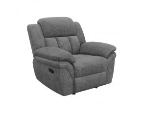 Bahrain Upholstered Glider Recliner in Charcoal