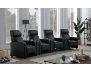 Toohey 7-Piece 4-Seater Home Theater in Black