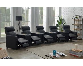 Toohey 9-Piece 5-Seater Home Theater in Black