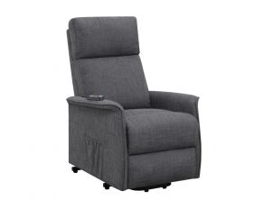 Power Lift Recliner With Wired Remote in Charcoal