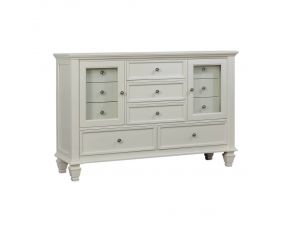 Sandy Beach 11 Drawer Rectangular Dresser in White