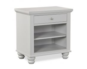 Cambridge 1 Drawer Nightstand in Light Gray Paint