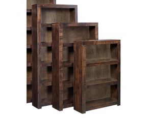 Contemporary Alder 72 inch Bookcase in Tobacco