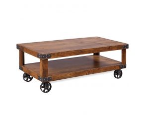 Aspen Home Industrial Cocktail Table in Fruitwood