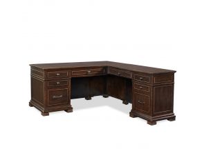 Weston L Shaped Desk in Brown Ale