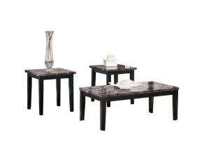 Ashley Furniture Maysville Occasional 3pc Table Set in Faux Marble