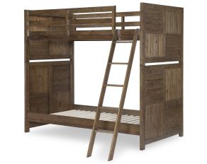 Summer Camp Twin over Twin Bunk Bed in Brown