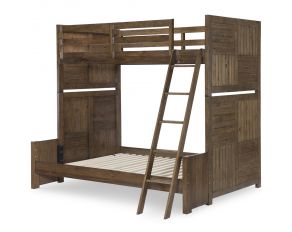 Summer Camp Twin over Full Bunk Bed in Brown