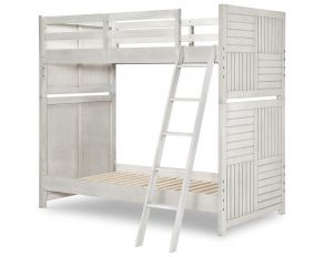 Summer Camp Twin over Twin Bunk Bed in Stone Path Gray